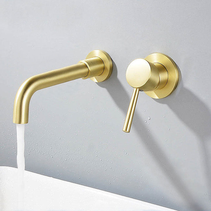 Lisslune | Wall mounted metal bathtub faucet single lever swivel bathtub tap trim
