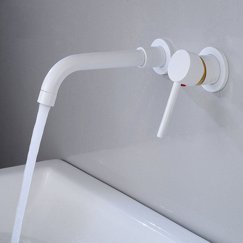 Lisslune | Wall mounted metal bathtub faucet single lever swivel bathtub tap trim