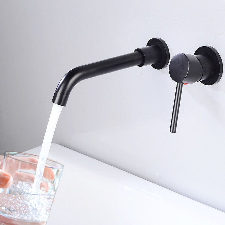 Lisslune | Wall mounted metal bathtub faucet single lever swivel bathtub tap trim