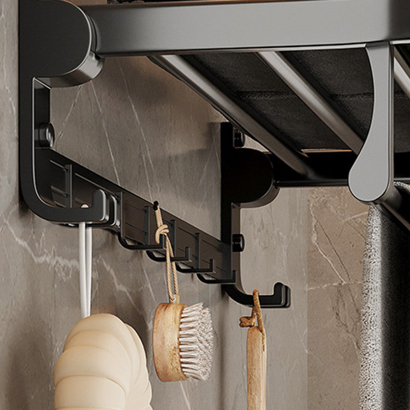 Lisslune | Traditional Aluminum Bathroom Accessories Set Black Bathroom Accessories Kit