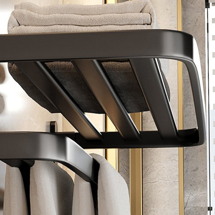 Lisslune | Traditional Aluminum Bathroom Accessories Set Black Bathroom Accessories Kit