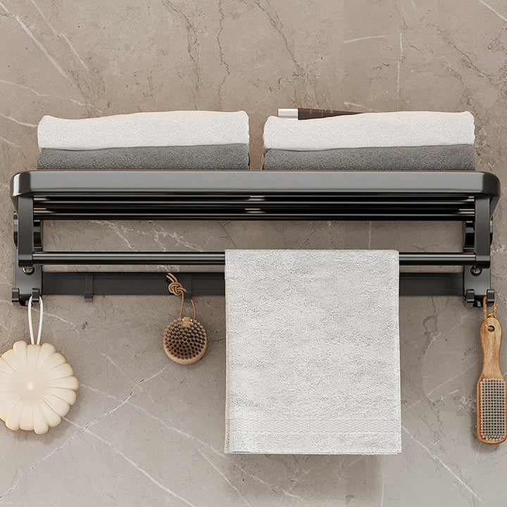 Lisslune | Traditional Aluminum Bathroom Accessories Set Black Bathroom Accessories Kit
