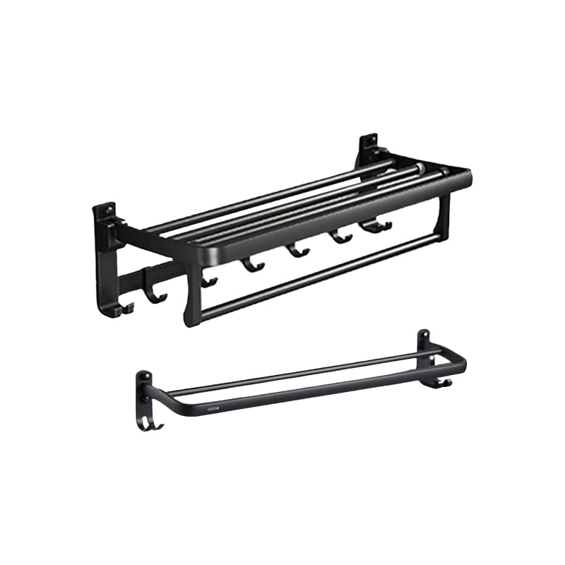 Lisslune | Traditional Aluminum Bathroom Accessories Set Black Bathroom Accessories Kit