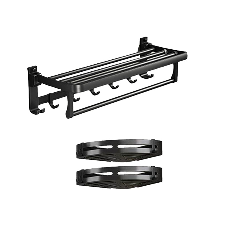 Lisslune | Traditional Aluminum Bathroom Accessories Set Black Bathroom Accessories Kit