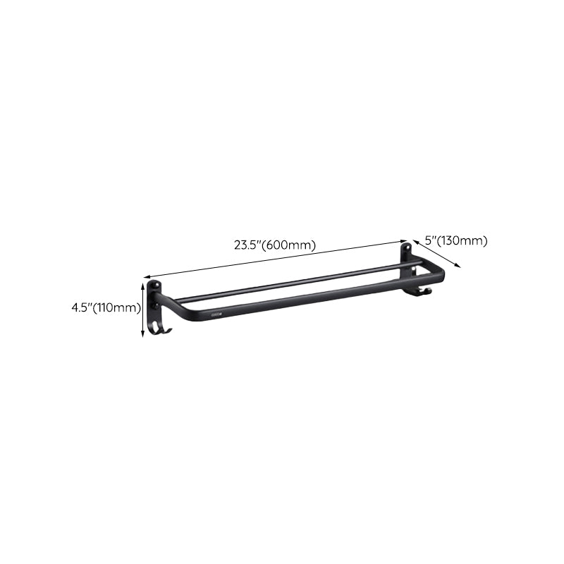 Lisslune | Traditional Aluminum Bathroom Accessories Set Black Bathroom Accessories Kit