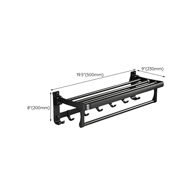 Lisslune | Traditional Aluminum Bathroom Accessories Set Black Bathroom Accessories Kit
