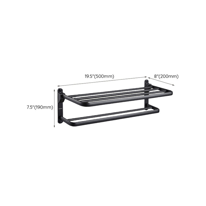 Lisslune | Traditional Aluminum Bathroom Accessories Set Black Bathroom Accessories Kit