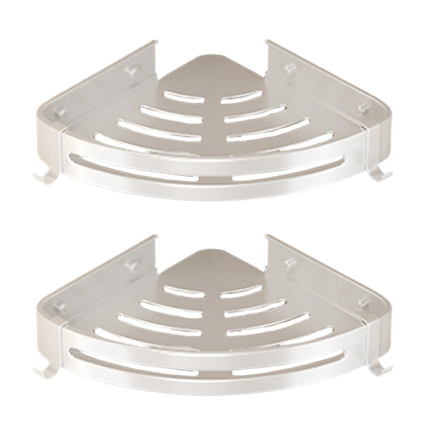 Lisslune | Modern white finish bathroom shelf rectangular & triangle bathroom hardware set