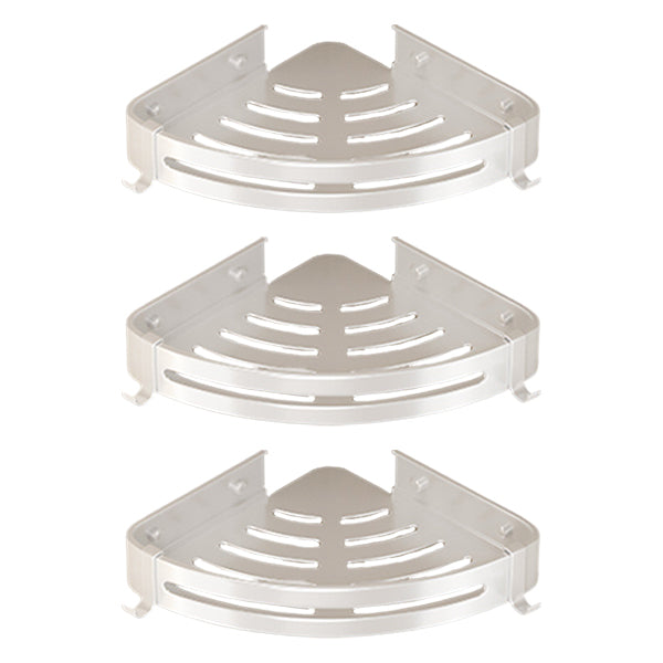 Lisslune | Modern white finish bathroom shelf rectangular & triangle bathroom hardware set