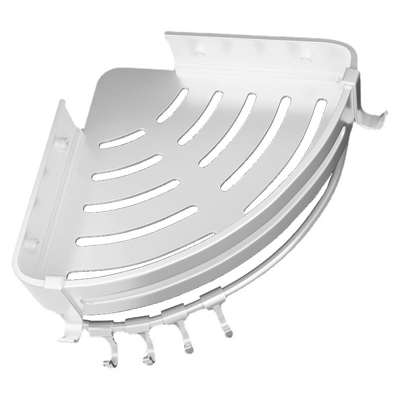 Lisslune | Modern white finish bathroom shelf rectangular & triangle bathroom hardware set