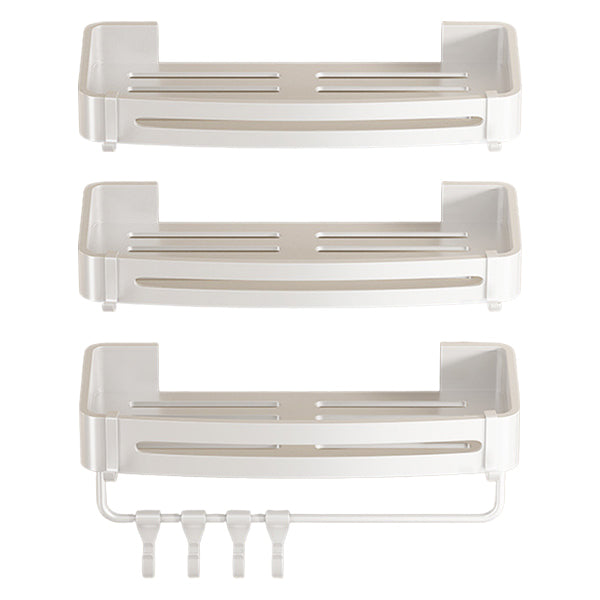 Lisslune | Modern white finish bathroom shelf rectangular & triangle bathroom hardware set