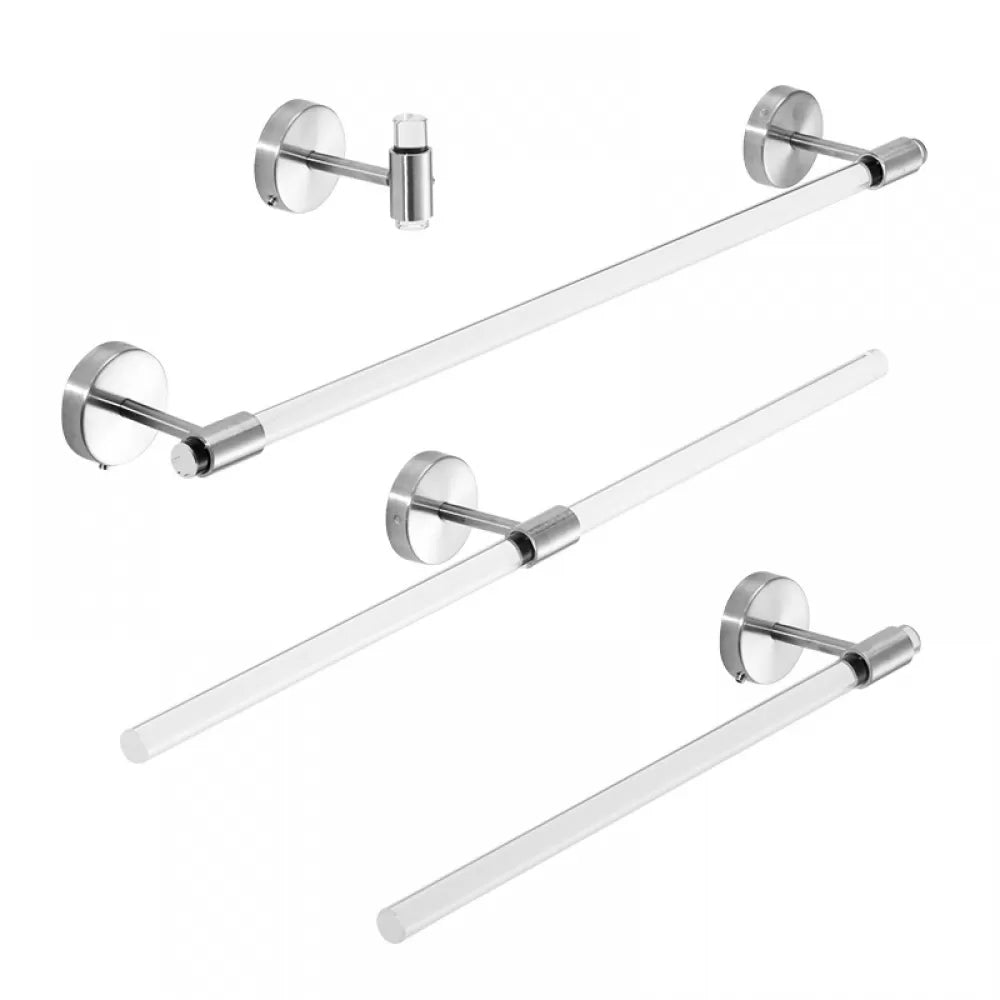 Lisslune | Modern Bathroom Accessory Set Towel Bar Silver/Gold/Black Bathroom Accessories
