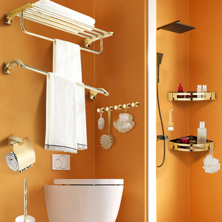 Lisslune | Traditional Bathroom Faucets Gold Bath Shelf Bathroom Accessory Set