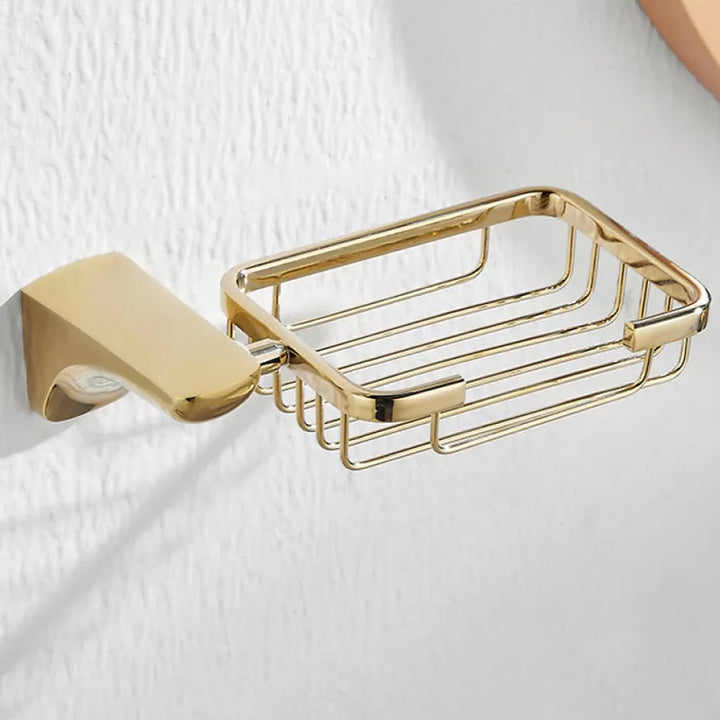 Lisslune | Traditional Bathroom Faucets Gold Bath Shelf Bathroom Accessory Set
