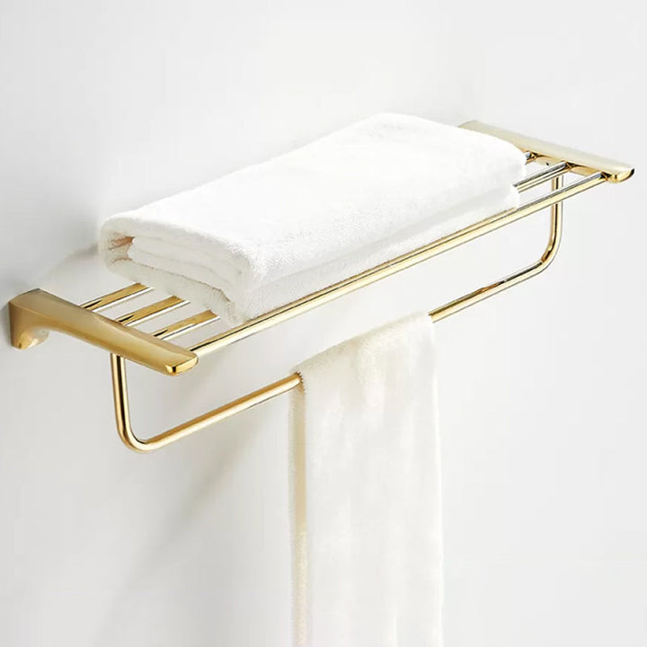 Lisslune | Traditional Bathroom Faucets Gold Bath Shelf Bathroom Accessory Set