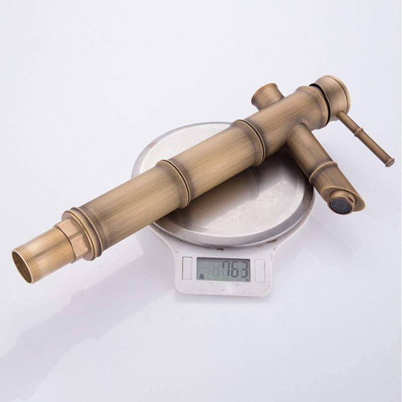 Lisslune | Country House Vessel Faucet Brass Lever Handles Waterfall Spout Basin Faucet