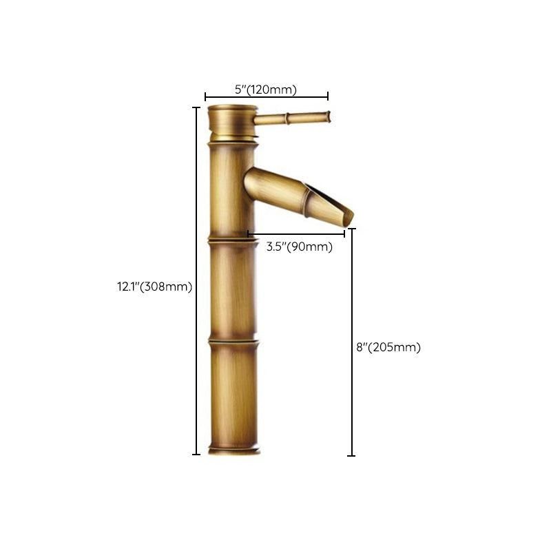 Lisslune | Country House Vessel Faucet Brass Lever Handles Waterfall Spout Basin Faucet