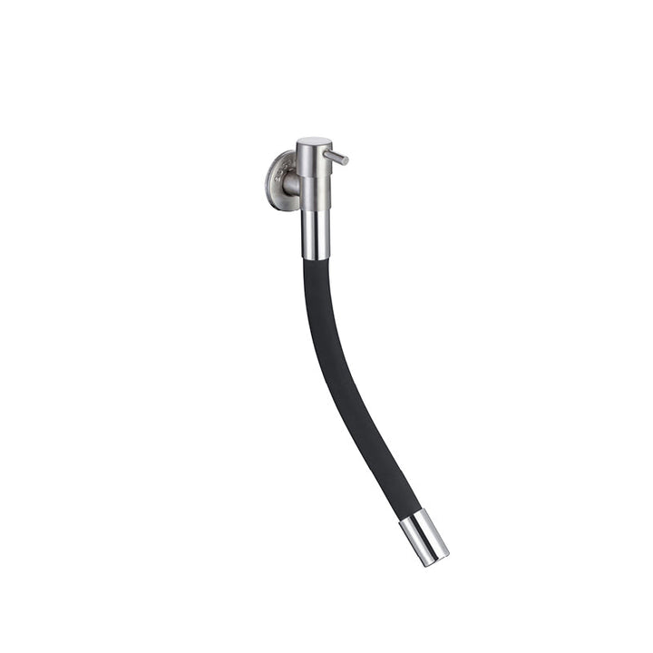 Lisslune | Contemporary wall-mounted bathroom faucet with lever handles made of stainless steel