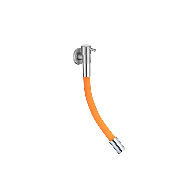 Lisslune | Contemporary wall-mounted bathroom faucet with lever handles made of stainless steel