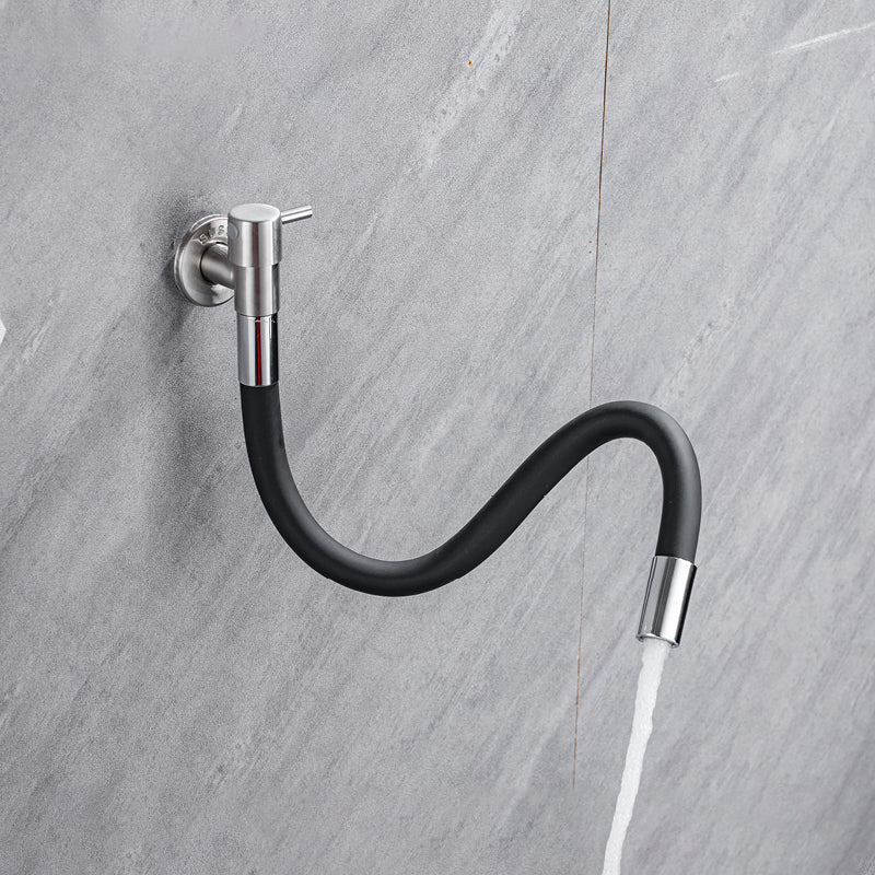 Lisslune | Contemporary wall-mounted bathroom faucet with lever handles made of stainless steel