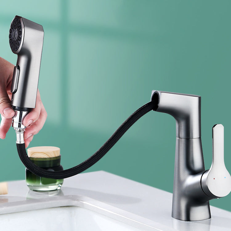 Lisslune | Contemporary Sink Faucet Plian Low Arc Brass Centerset Sink Faucet
