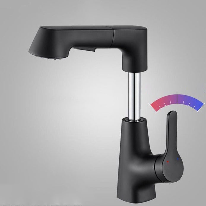 Lisslune | Contemporary Sink Faucet Plian Low Arc Brass Centerset Sink Faucet