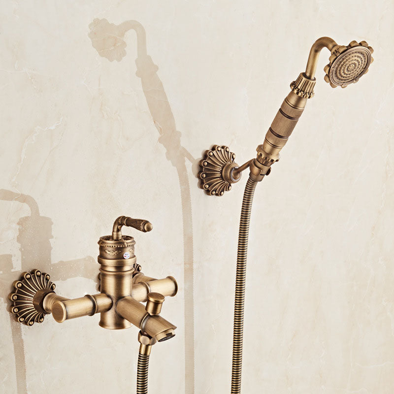 Lisslune | Wall Mounted Metal Freestanding Bathtub Filler Copper Freestanding Faucet