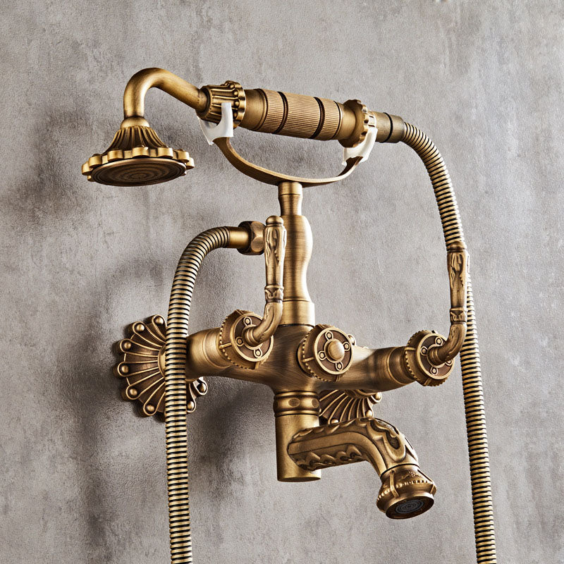 Lisslune | Wall Mounted Metal Freestanding Bathtub Filler Copper Freestanding Faucet
