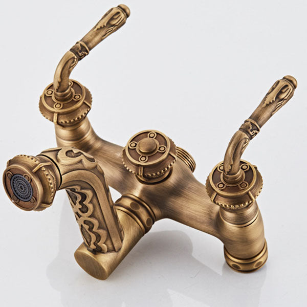 Lisslune | Wall Mounted Metal Freestanding Bathtub Filler Copper Freestanding Faucet