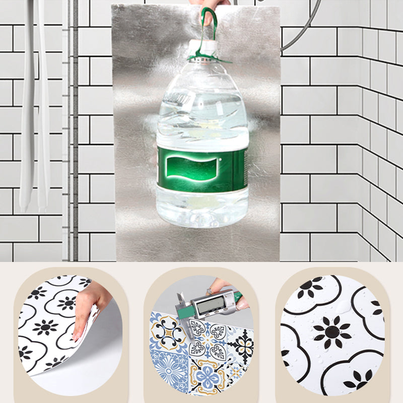 Lisslune | PVC Peel and Stick Tile 12" x 23" Rectangular Grid Waterproof Peel and Stick Tiles 10 Pack