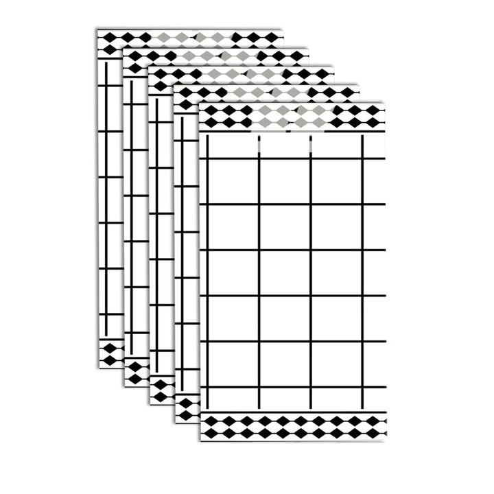Lisslune | PVC Peel and Stick Tile 12" x 23" Rectangular Grid Waterproof Peel and Stick Tiles 10 Pack