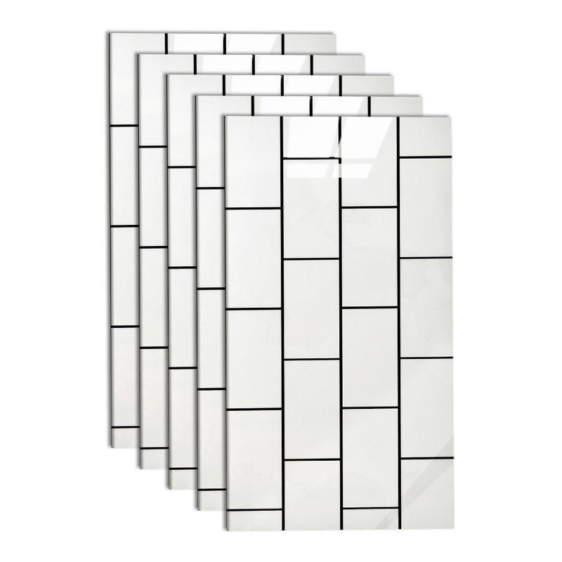 Lisslune | PVC Peel and Stick Tile 12" x 23" Rectangular Grid Waterproof Peel and Stick Tiles 10 Pack