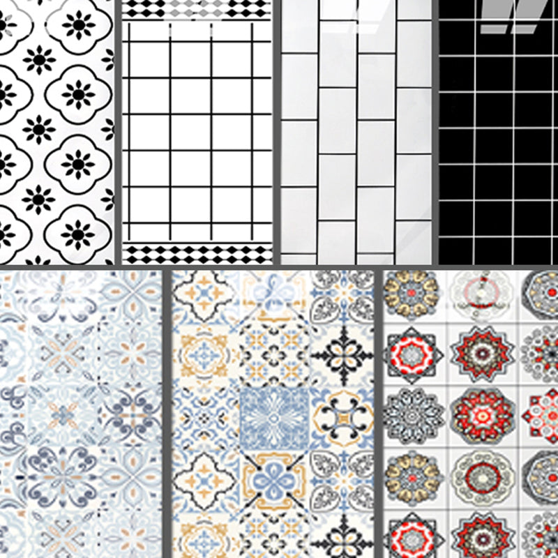 Lisslune | PVC Peel and Stick Tile 12" x 23" Rectangular Grid Waterproof Peel and Stick Tiles 10 Pack