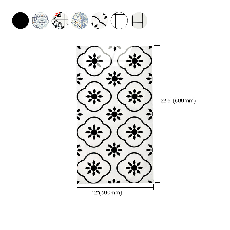Lisslune | PVC Peel and Stick Tile 12" x 23" Rectangular Grid Waterproof Peel and Stick Tiles 10 Pack