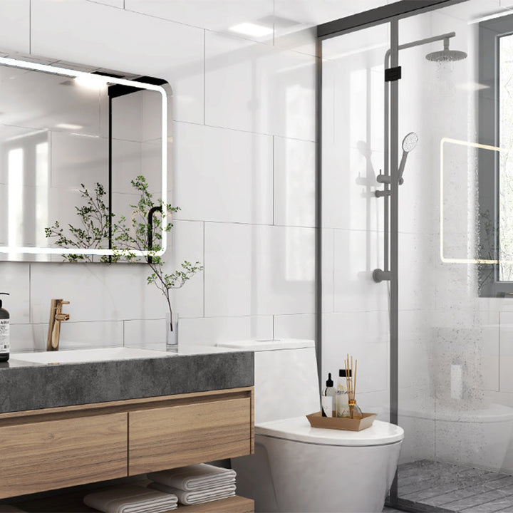 Lisslune | Modern Splash Guard Wallpaper Marble Print Self-Adhesive Splash Guard Tile for Bathroom