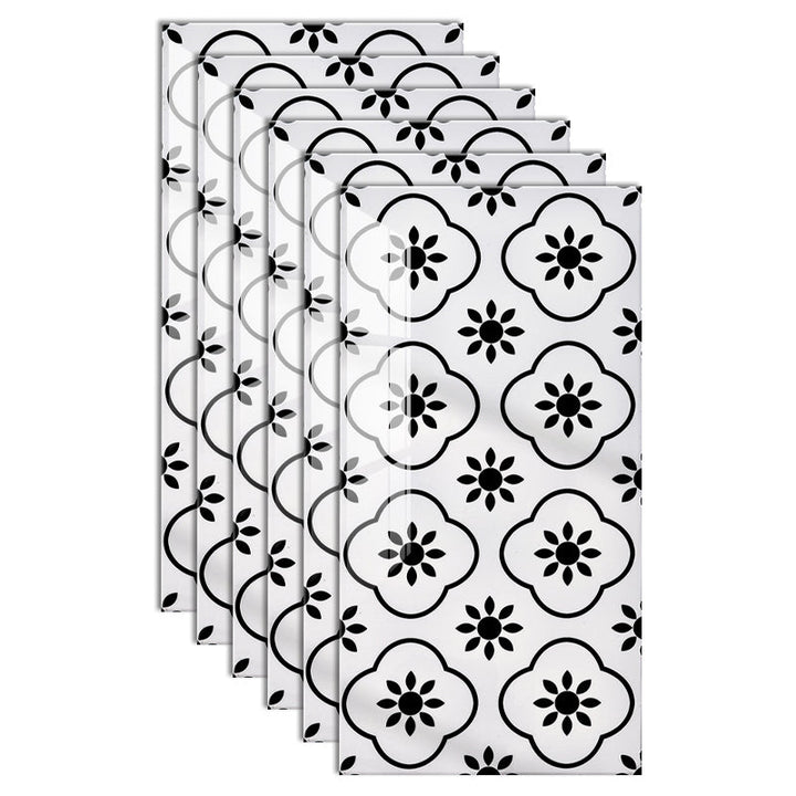 Lisslune | Modern Mosaic Tile Arabesque Print Peel and Stick Backsplash Tile for the Kitchen