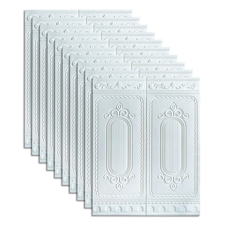 Lisslune | Glam Style Wall Cladding Living Room Peel and Stick 3D Embossed Waterproof Wall Cladding
