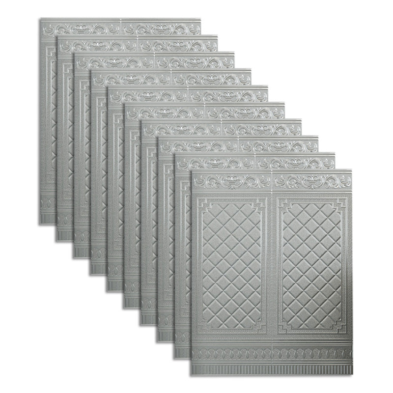 Lisslune | Glam Style Wall Cladding Living Room Peel and Stick 3D Embossed Waterproof Wall Cladding