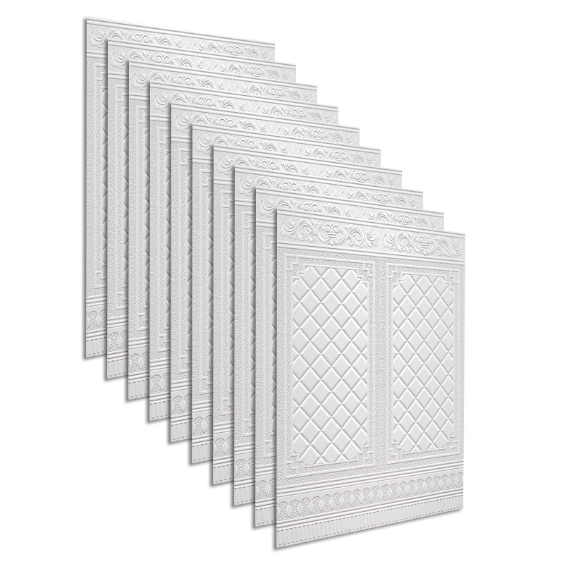 Lisslune | Glam Style Wall Cladding Living Room Peel and Stick 3D Embossed Waterproof Wall Cladding
