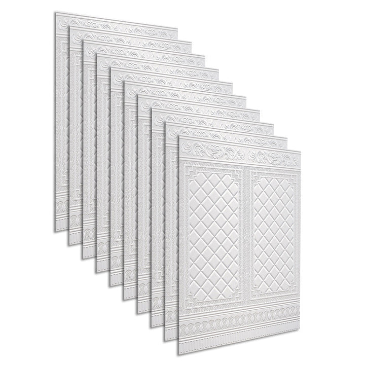 Lisslune | Glam Style Wall Cladding Living Room Peel and Stick 3D Embossed Waterproof Wall Cladding