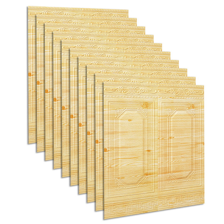 Lisslune | Glam Style Wall Cladding Living Room Peel and Stick 3D Embossed Waterproof Wall Cladding