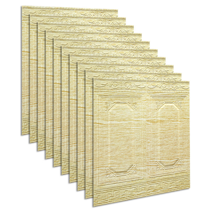 Lisslune | Glam Style Wall Cladding Living Room Peel and Stick 3D Embossed Waterproof Wall Cladding