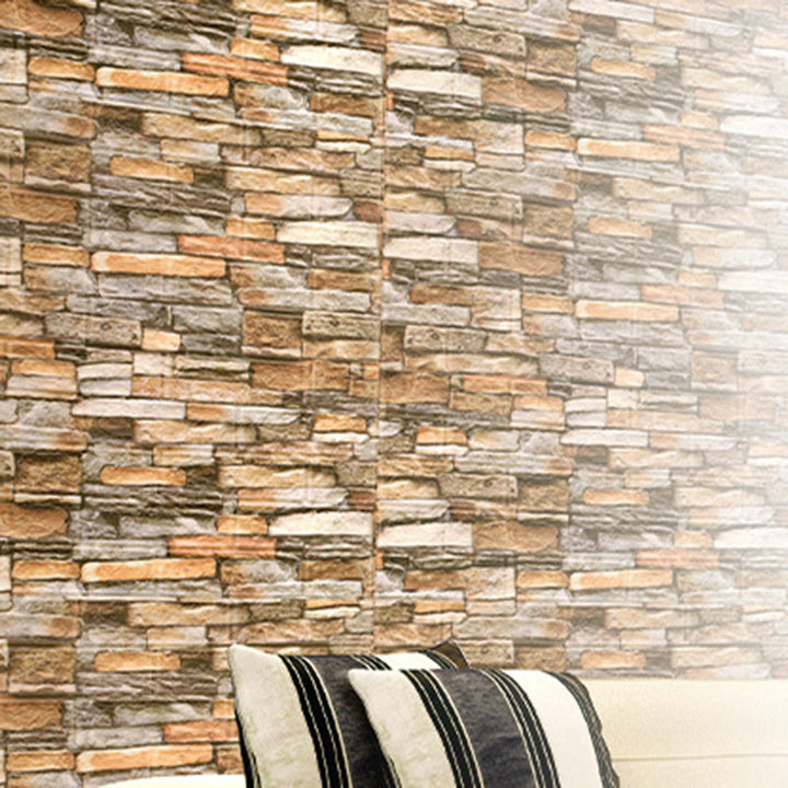 Lisslune | Country House Wall Plank 3D Brick Bathroom Living Room Wall Panels Set of 2