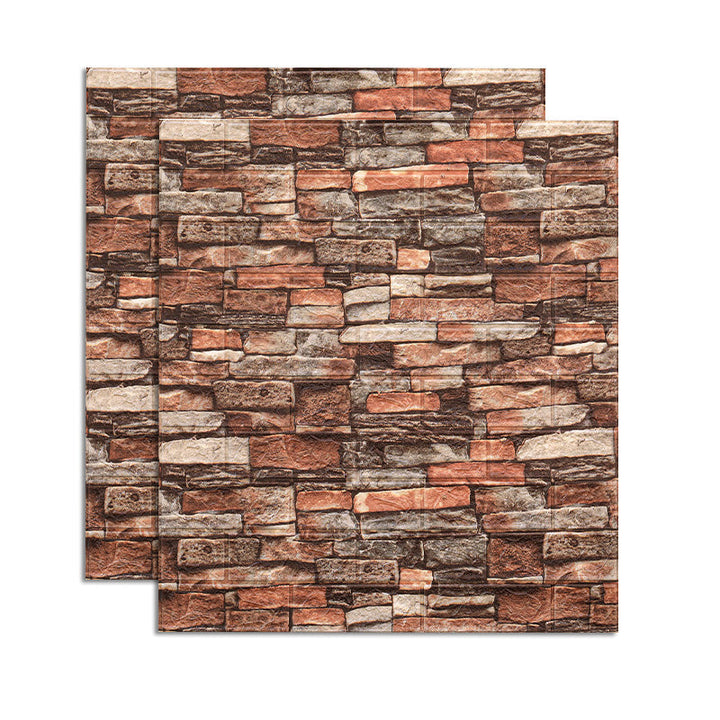Lisslune | Country House Wall Plank 3D Brick Bathroom Living Room Wall Panels Set of 2