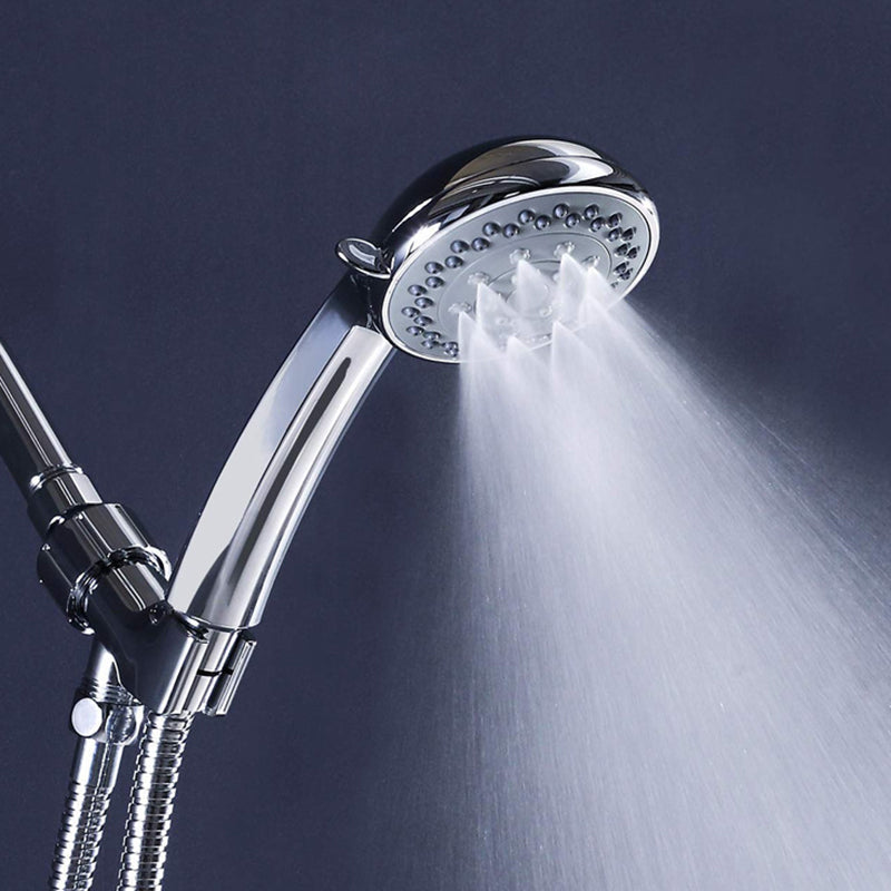 Lisslune | Round Handheld Showerhead in Silver Leak-Resistant Wall-Mounted Showerhead