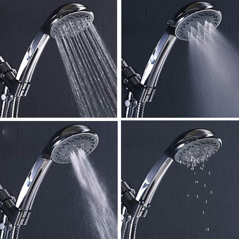 Lisslune | Round Handheld Showerhead in Silver Leak-Resistant Wall-Mounted Showerhead