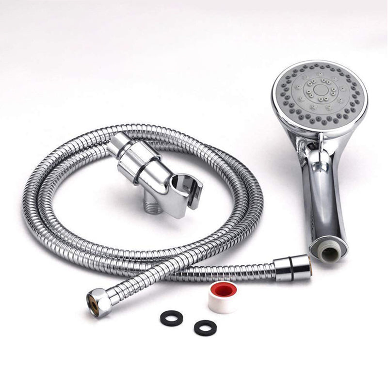 Lisslune | Round Handheld Showerhead in Silver Leak-Resistant Wall-Mounted Showerhead