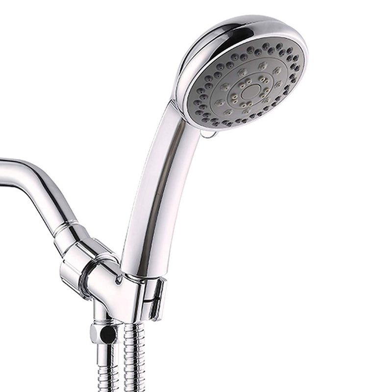 Lisslune | Round Handheld Showerhead in Silver Leak-Resistant Wall-Mounted Showerhead
