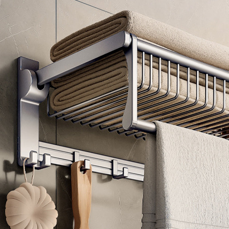 Lisslune | Modern Gray Bathroom Set Paper Holder Bathroom Shelf Bathroom Hardware Set
