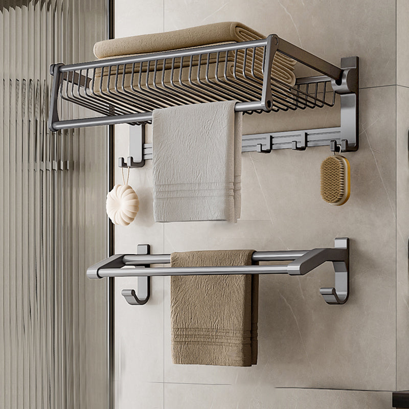 Lisslune | Modern Gray Bathroom Set Paper Holder Bathroom Shelf Bathroom Hardware Set